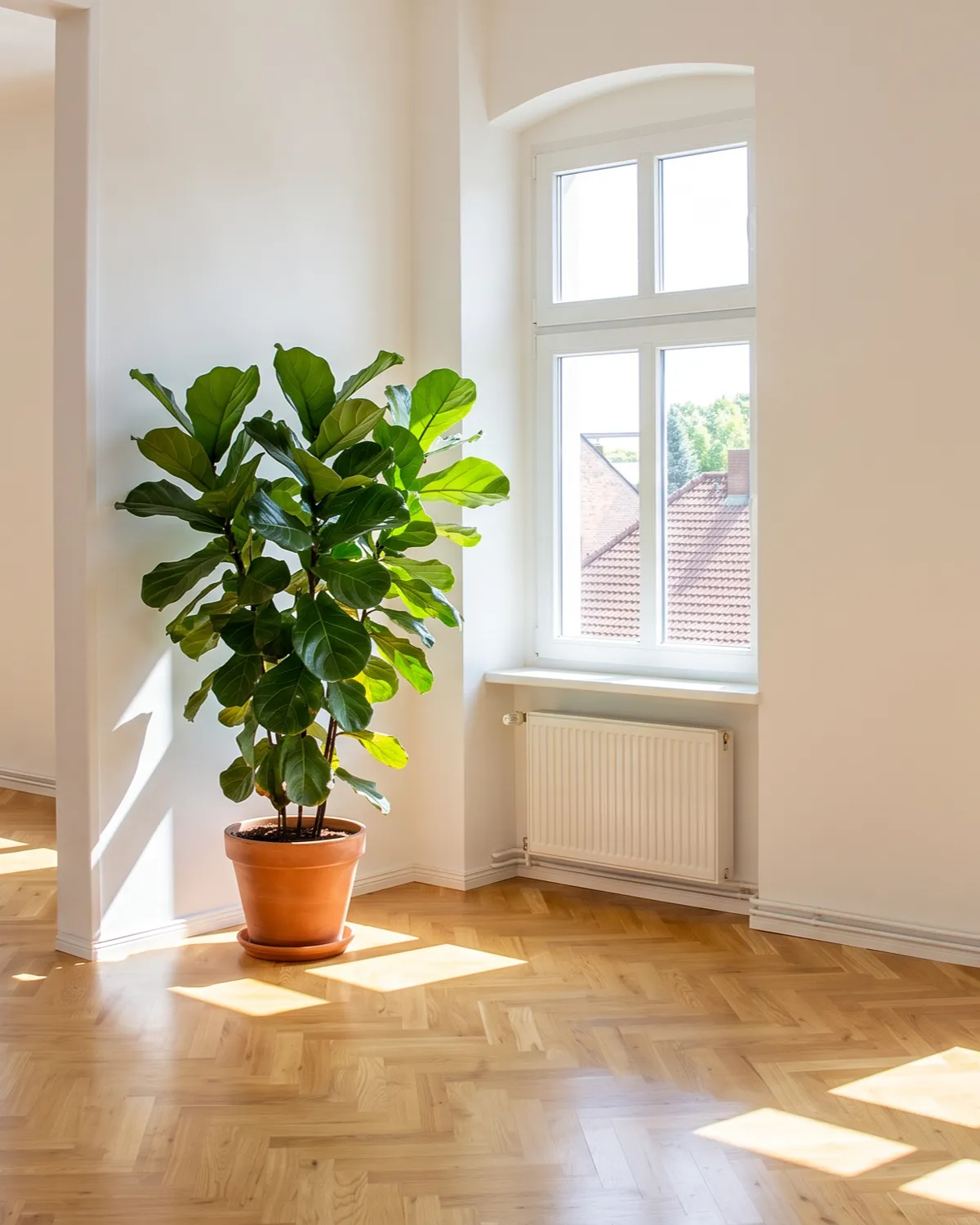 Helle Altbauwohnung mit Fischgrätparkett und großen Fenstern